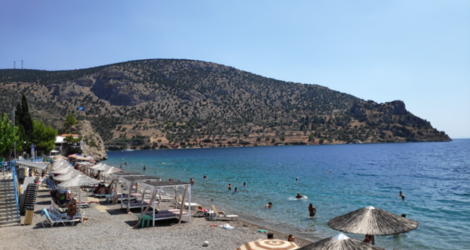 Twin Peaks & Sea: A Swim at Agios Isidoros in Just 25 Minutes!